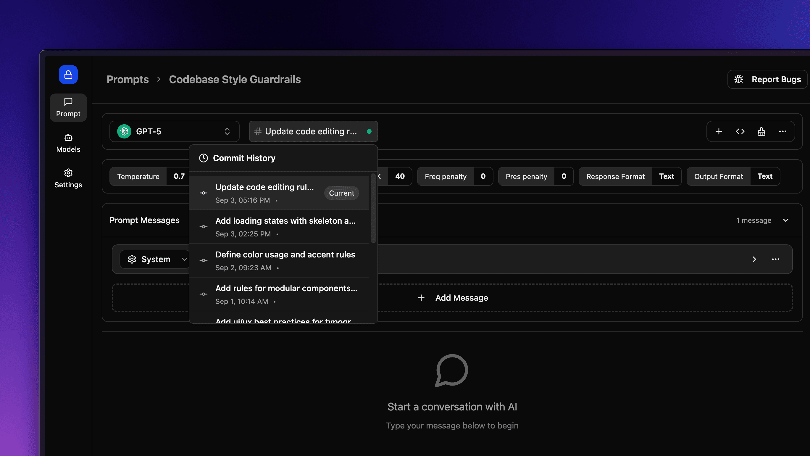 Prompt Versioning